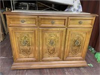Marble top credenza buffet