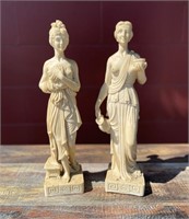 Pair of cast greek godesses Made in Italy