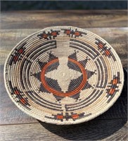 Handmade native basket 13" across