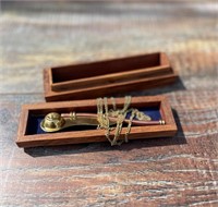 Boatswain's  brass and copper whistle and hardwood