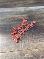 16" Strand of red finger coral