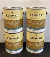 (4) 1 Gallon Cans Of Lenmar Polyurethane Wood Fini