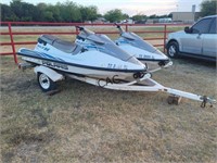 *Pair of 1999 Polaris Jet Skis with Trailer