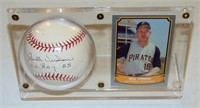 Bill Virdon Autographed Baseball and Card JSA COA