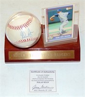 HOF Nolan Ryan Autographed Baseball JSA COA