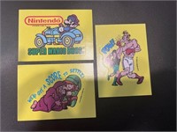 1989 Nintendo Lot of 3 stickers Super Mario Bros
