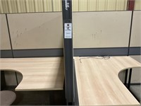 4 Desk Cubicle w/ 2 Chairs