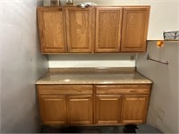 Upper And Lower Cabinet With Solid Surface Top