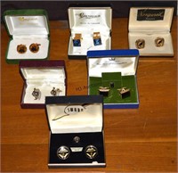 6 Set Vintage Boxed Cufflinks Knights Of Columbus