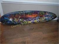 "Painted Surfboard" by Steve Barton - Oil