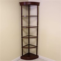 Corner Shelves- Wood and Glass