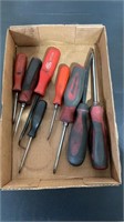 Assortment of Snap On and Mac Tools Screwdrivers