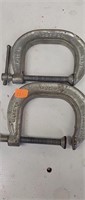 Two 2-1/2" 1425 C-Clamps