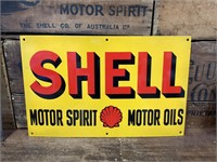 Shell Motor Spirit Enamel Sign - Reproduction