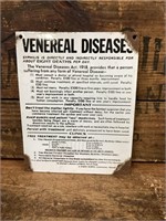 Venerial Diseases Sydney / Nwcastle Enamel Sign