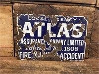 Original Atlas Assurance Enamel Sign