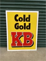 Cold Gold KB Masonite Painted Sign dated 2021