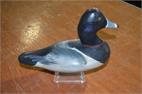 Ring Neck Drake Decoy signed and dated Bob Jobes