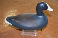 Coot decoy signed and dated Bob Jobes 2001