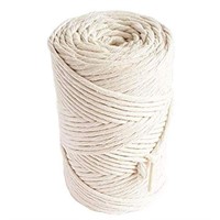 590' Single Strand Cotton Cord 4mm Natural Macrame