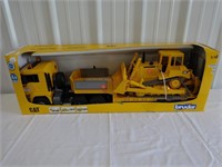 1/16 Scale Cat Semi Truck, Trailer & Bulldozer