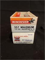 357 Magnum Cartridges-Both 50 Round Boxes are Full