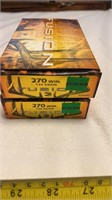 Two full boxes 270 130 grain federal fusion ammo