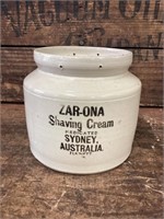 Zar-Ona Medicated Shaving Cream Sydney Stoneware