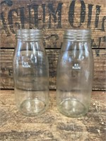 Pair of Original Quart NSW Oil Bottles