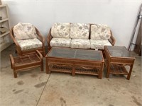 5 Piece Rattan Patio Set