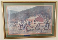 Children playing framed picture
