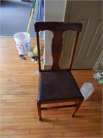 Fiddleback wood chair