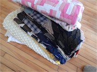 Group of blankets and quilts