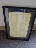 Framed print of Declaration Sentiments
