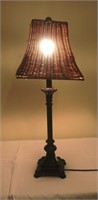 Lamp with Wicker Shade