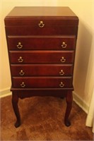 3 Drawer & Open Top Silverware Chest on Stand