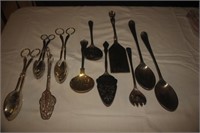 lot of Silver Plate Serving Utensils