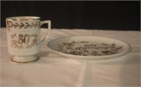 50th Anniversary Tea Pot with cup and plate