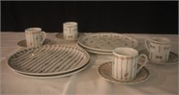 Gold Salad Plates with Demitasse cups