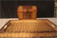 Wicker Tray and Box