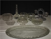Lot of cut glass and pressed glass