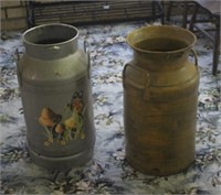 2 Heavy Milk Cans