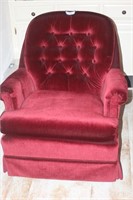 Burgandy Swivel Rocker Chair by Best Chairs Inc.