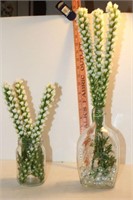 Glass Jar & Vase With Artificial Flowers
