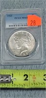 1923 Graded Silver Peace Dollar