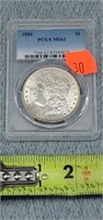 1886 Graded Morgan Silver Dollar