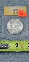 1921 Graded Morgan Silver Dollar