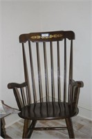 Small Framed Wooden Rocking Chair 39" Tall