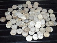 100 Canadian Silver 10 Cents Dimes Pre 1967 1 LOT