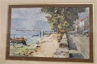 26" x 34" Watercolor City Shoreline